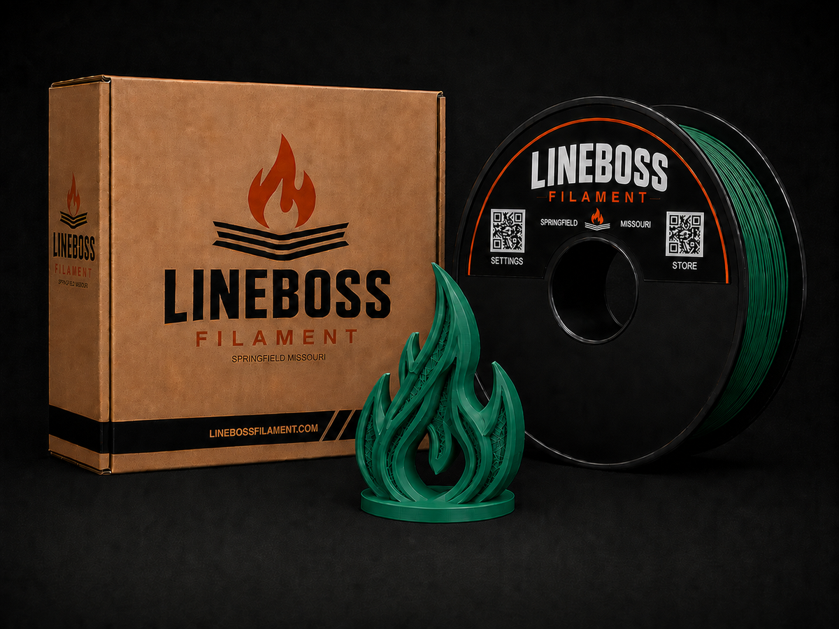 LineBoss PLA+ Filament - Christmas Green