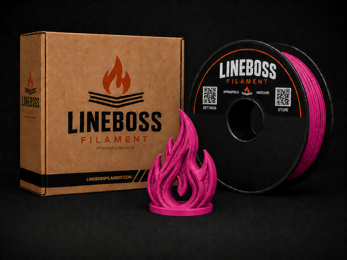 LineBoss PLA+ Filament - Rose Red
