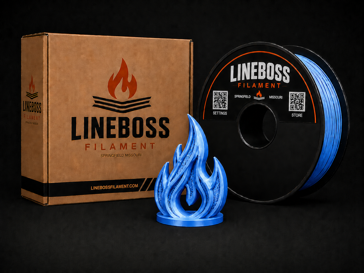 LineBoss Silk PLA Filament - Silk Blue