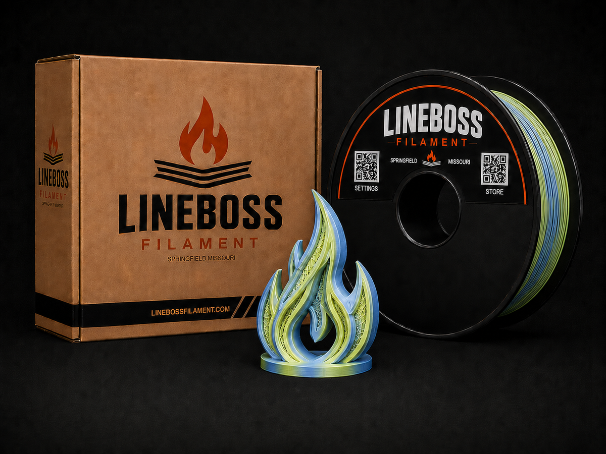 LineBoss Silk PLA Filament - Silk Blue-Silk Yellow