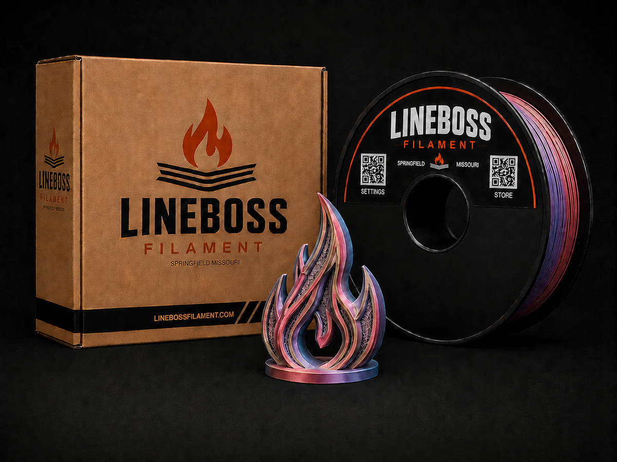 LineBoss Silk PLA Filament - Silk Magic-DarkRedGreenBlue