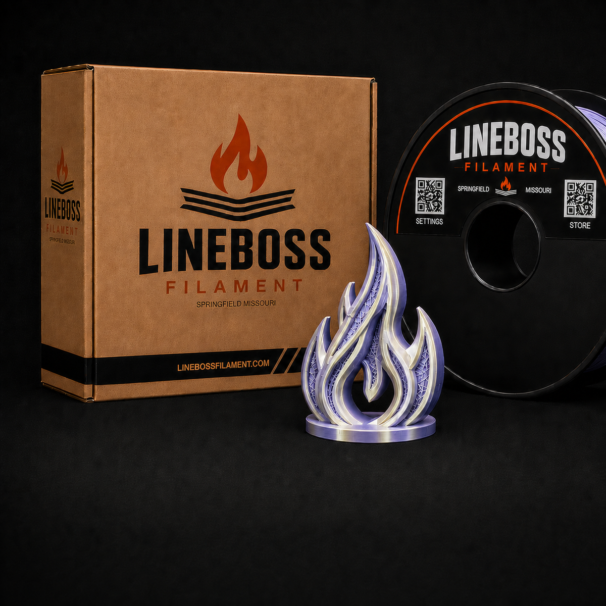 LineBoss Silk PLA Filament - Silk Purple-Silk Yellow