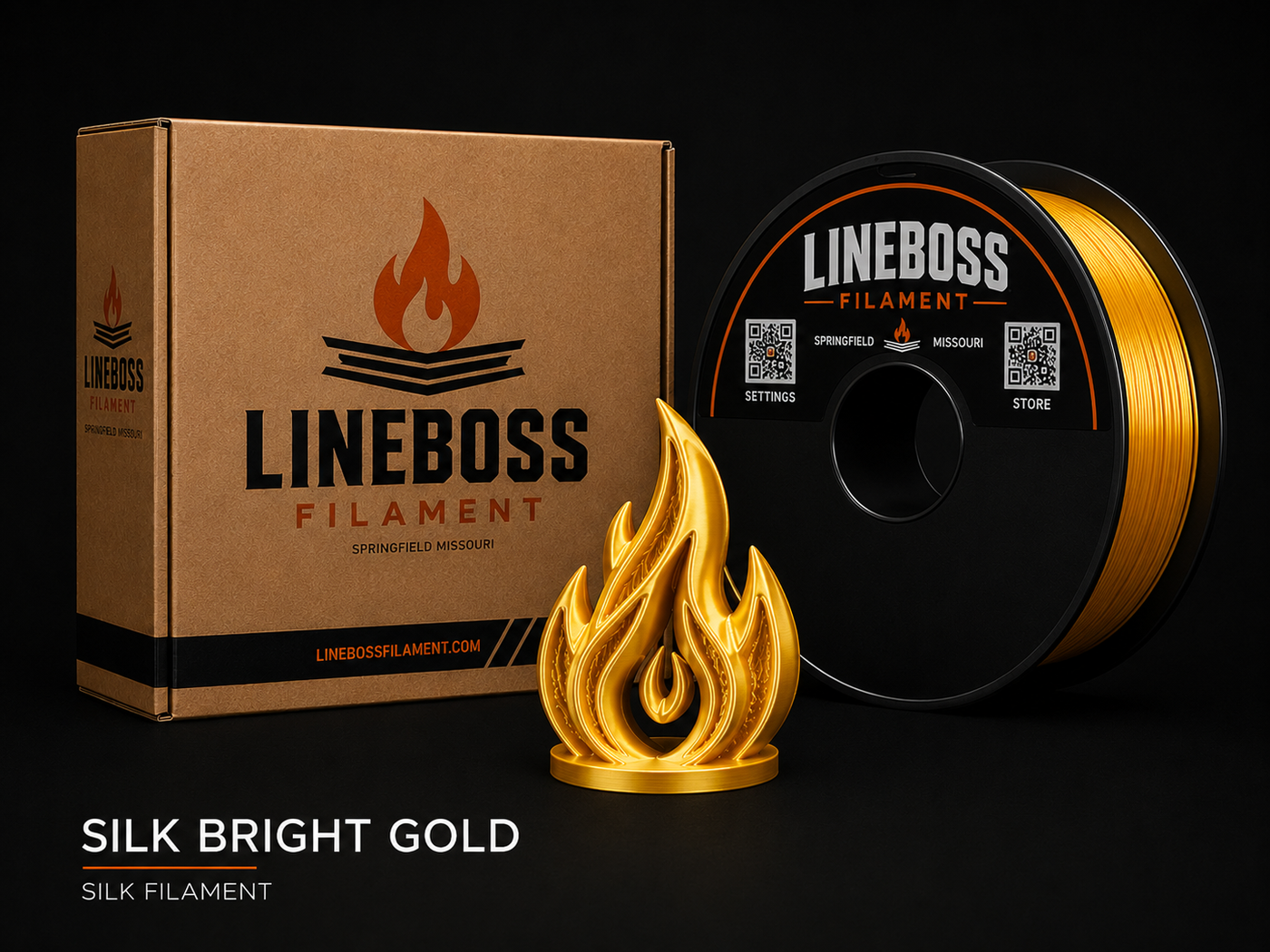 Silk PLA Filament - Silk Bright Gold