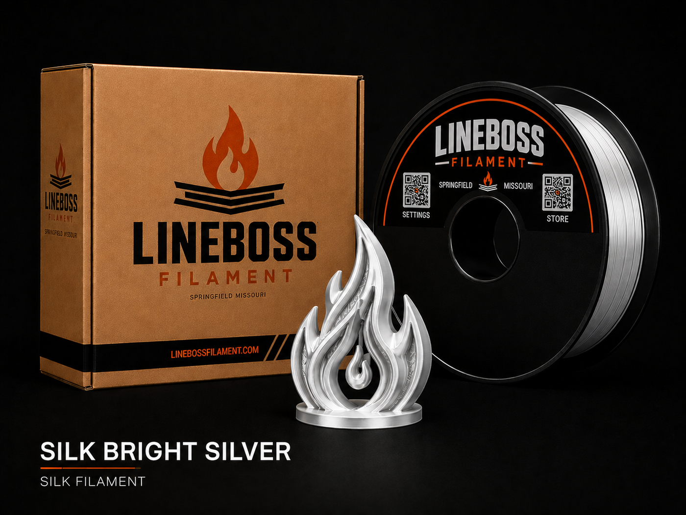 Silk PLA Filament - Silk Bright Silver