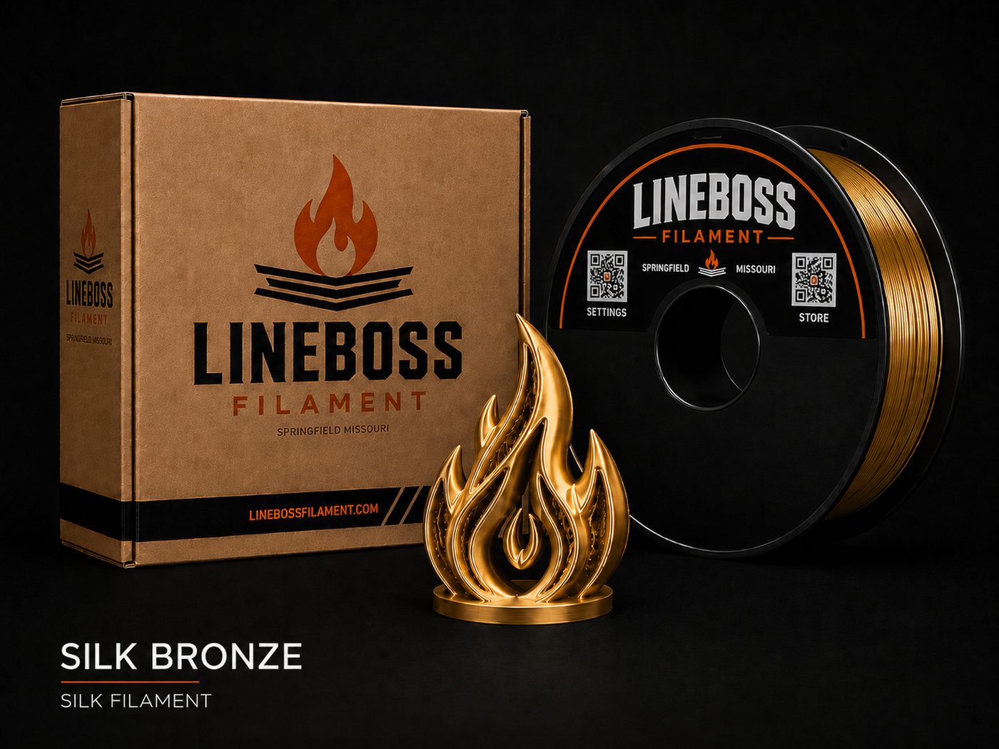 Silk PLA Filament - Silk Bronze
