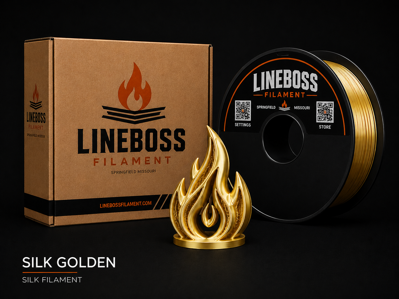Silk PLA Filament - Silk Golden