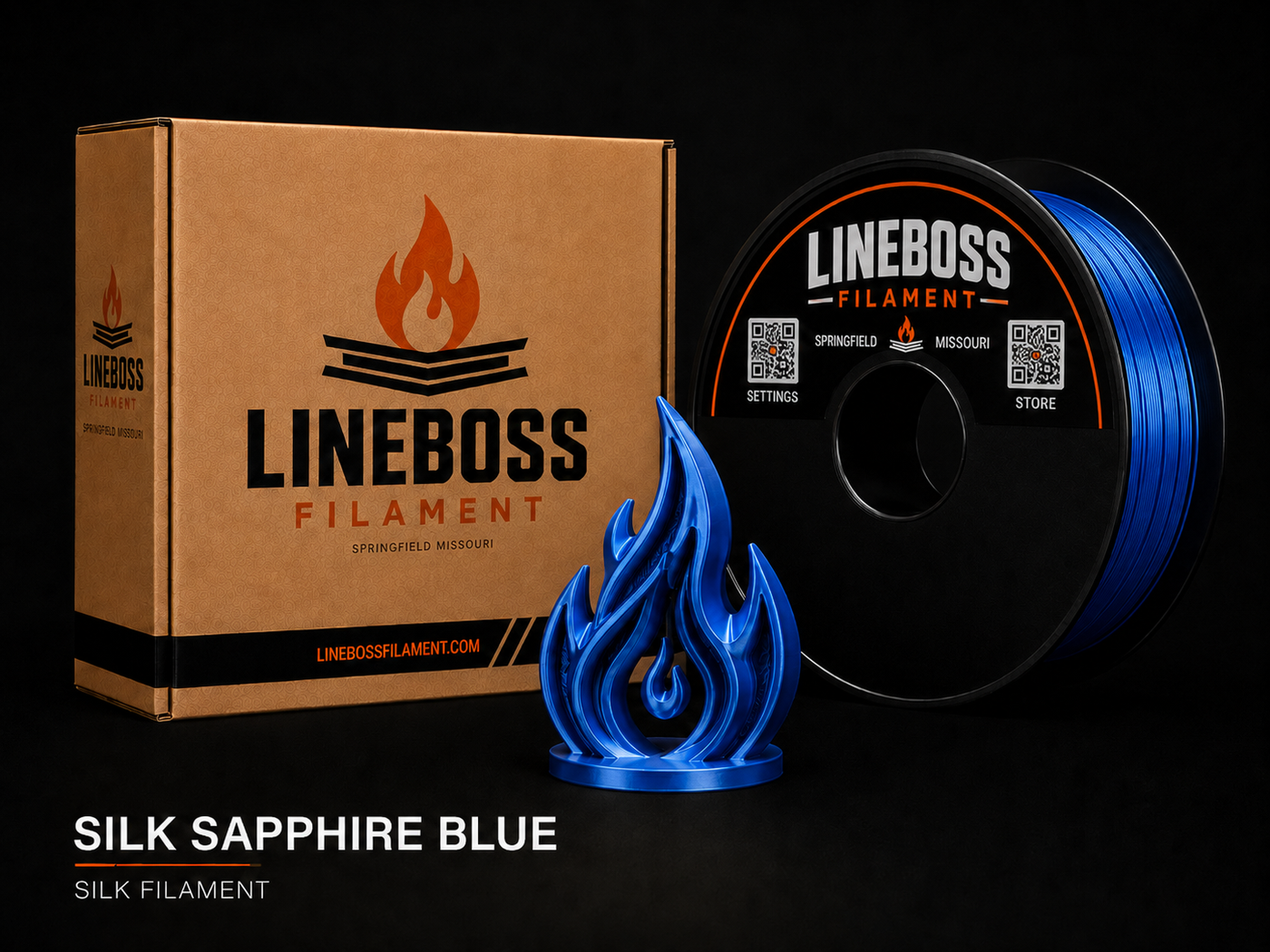 Silk PLA Filament - Silk Sapphire blue