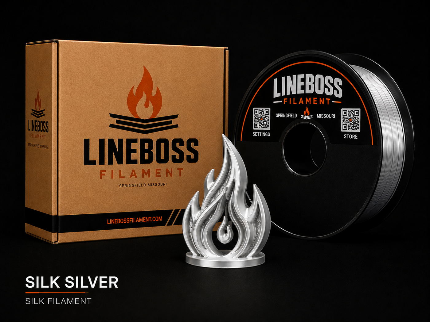 Silk PLA Filament - Silk Silver