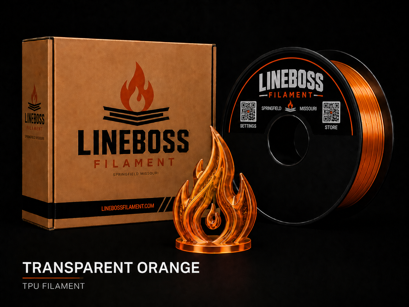 TPU Filament - Transparent Orange