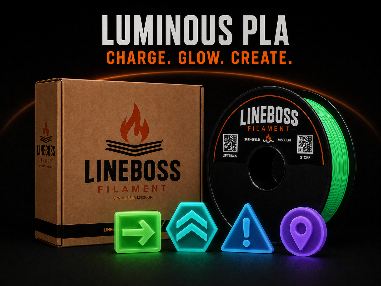 LineBoss Luminous PLA Filament product family overview