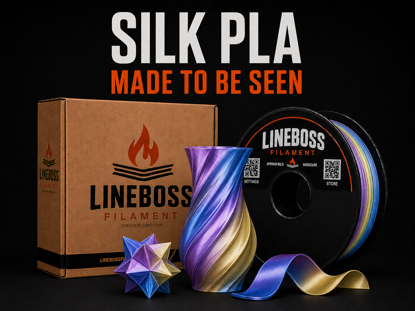LineBoss Silk PLA Filament product family overview